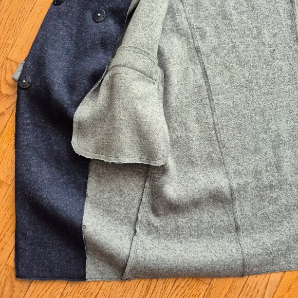 Puella Denim Look Knit Jacket Blazer Coat S/M - Picture 8 of 14